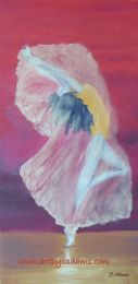 Dancer in Red and Gold (size: 12 x 24)